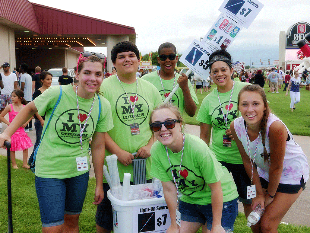 Volunteers at Rockets Over Rhema